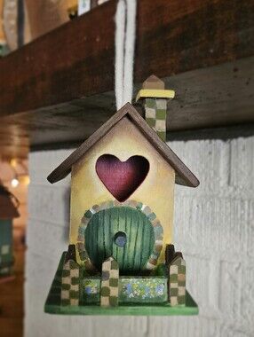 Hand Painted Wooden Decorative Birdhouse